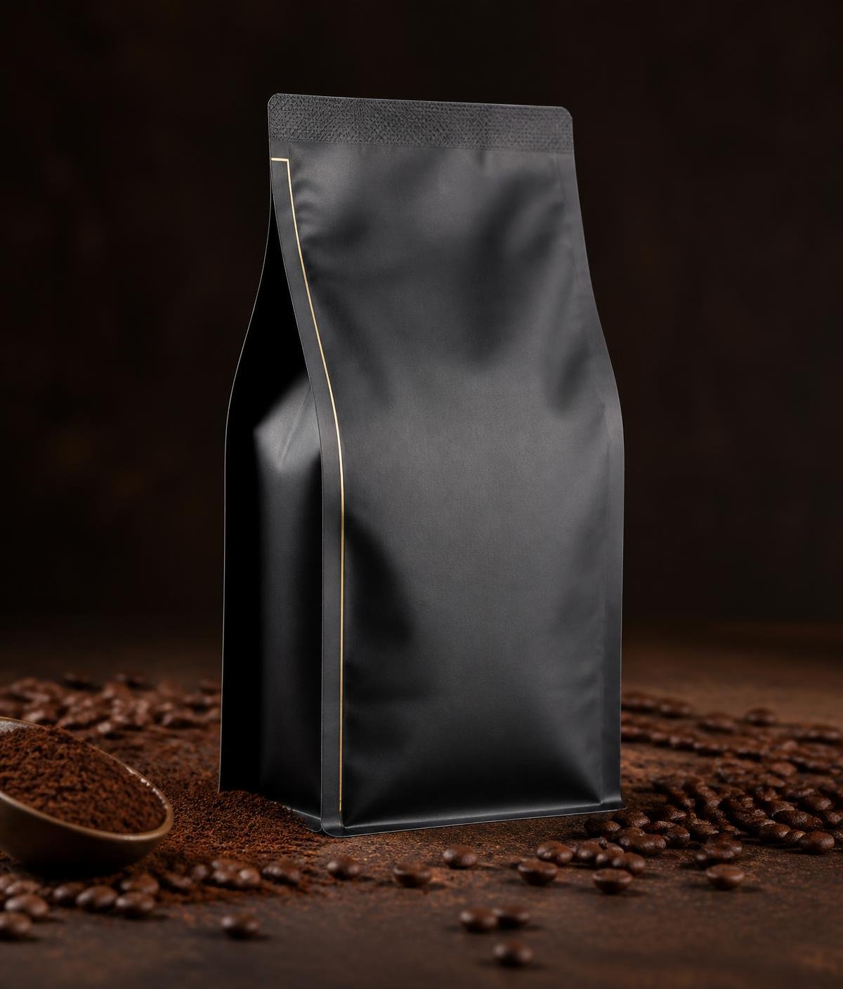 Embalagem de 500g do Café da Sogra com grãos e café moído