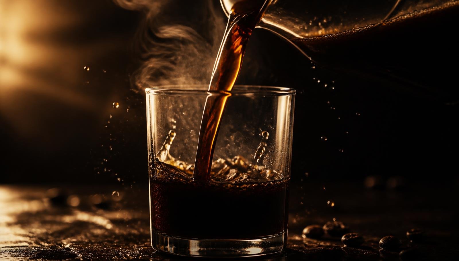 Café premium sendo servido em um ambiente sofisticado